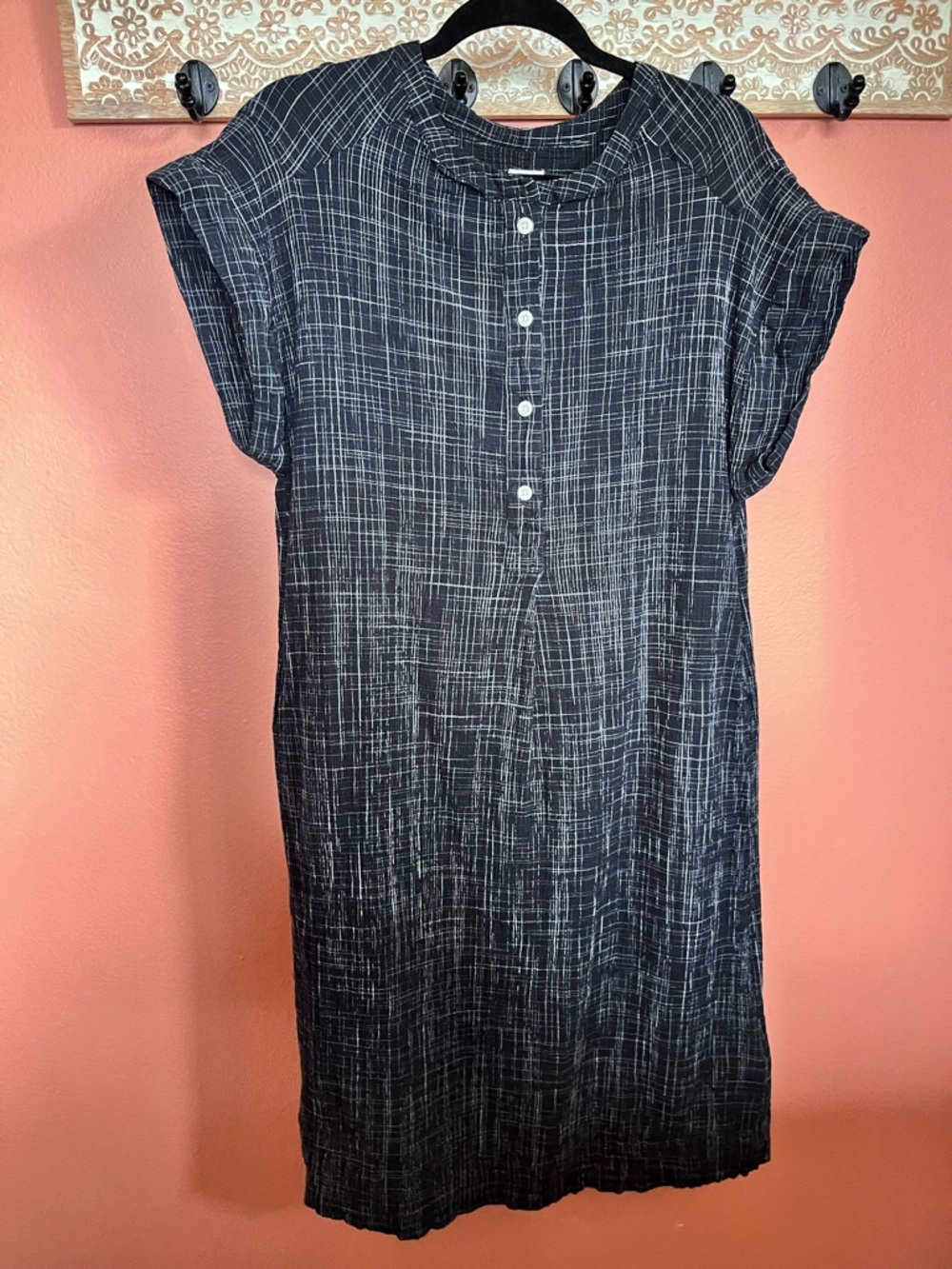 Toast crinkle cotton midi dress